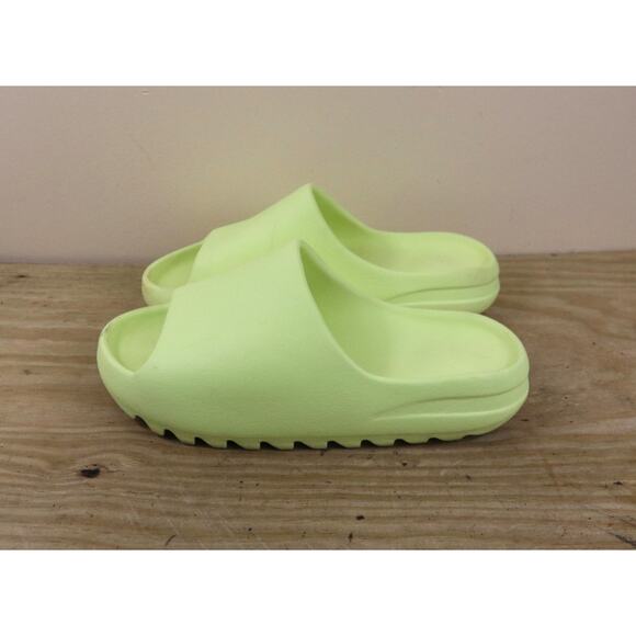 Yeezy Slide 11 Mens Glow Green Adidas Slip On Shoes - Picture 1 of 14